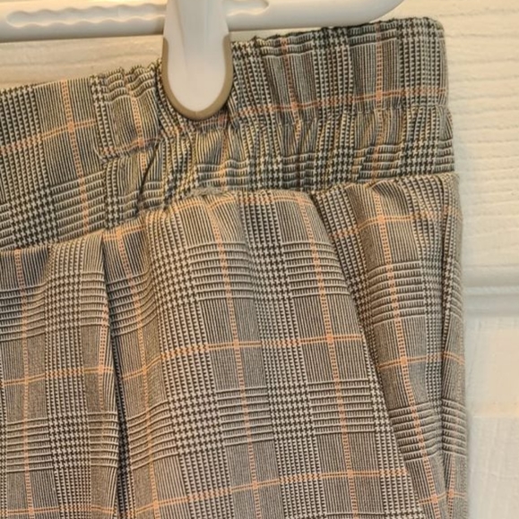 2/$30 ☆ NWOT Robin Barre Cropped Pink & Grey Plaid Pants Large Petite - Picture 3 of 7
